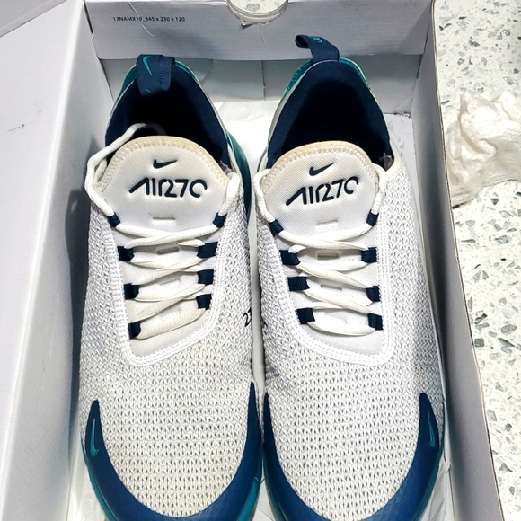 Nike air max 270 teal/white sz 11 - Picture 1 of 5